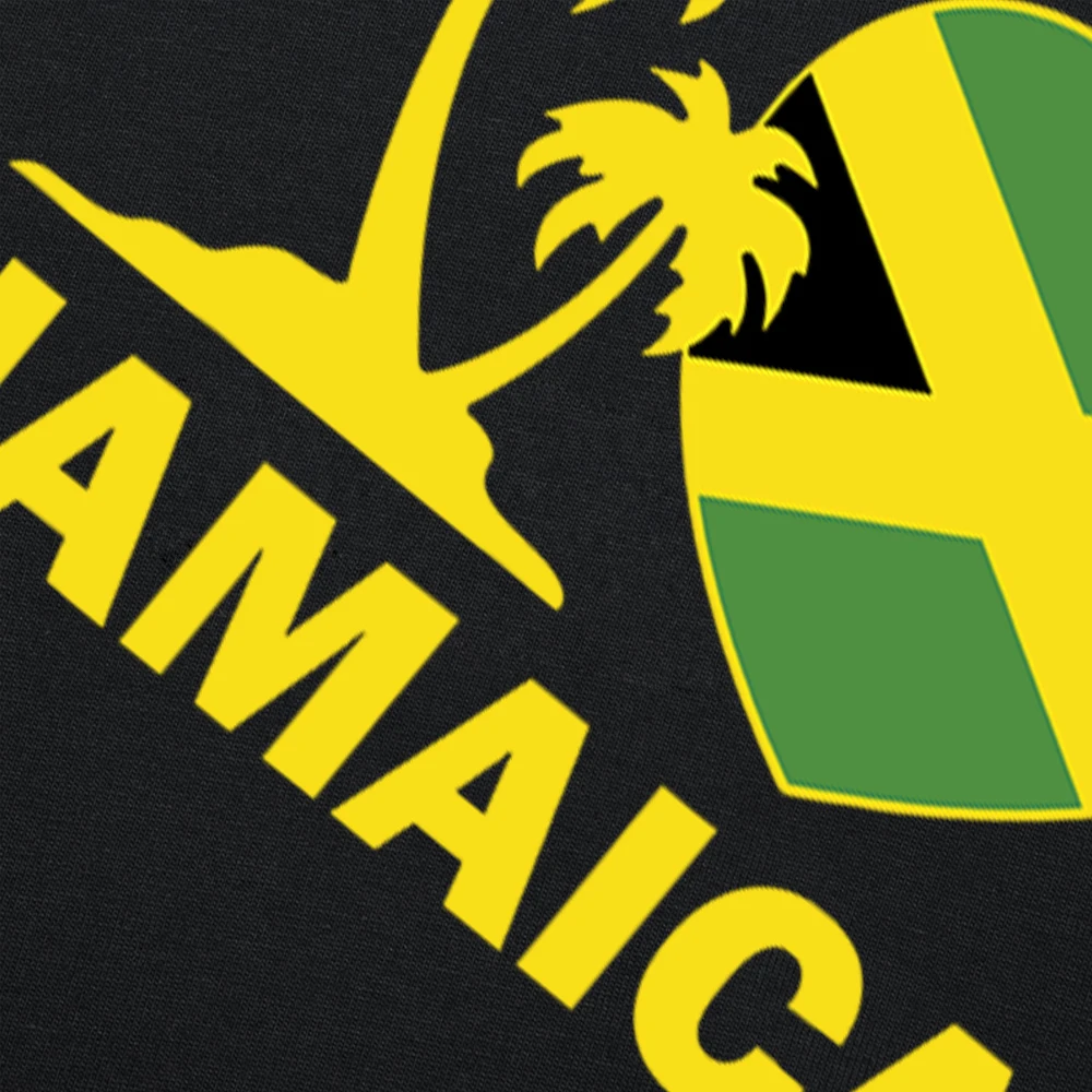 Lustiges Jamaika-T-Shirt mit Jamaikanischer Flagge und Herz, 100% Baumwolle, Herren-Mode-Print, Locker Geschnitten, Übergroß, Streetwear, Hip-Hop, Unisex T-Shirt – Detail 3
