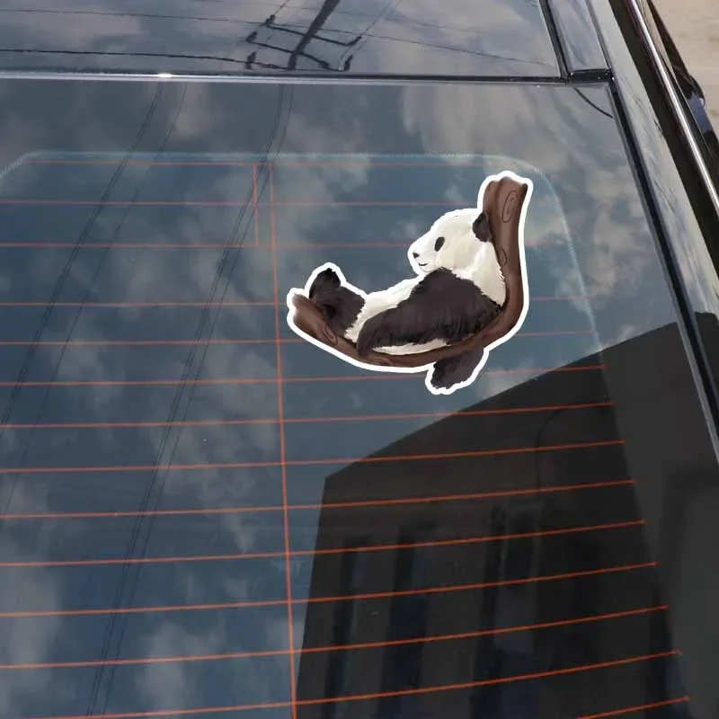 Adesivi per auto adesivi creativi Cover graffi cartone animato simpatici animali Panda decorazione auto impermeabile e protezione solare PVC 17*16cm