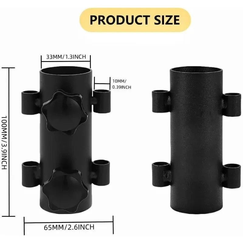 2PCS Camping Tent Rod Holders,Reinforced Windproof Awning Rod Holder, Tent Fixed Tube Pole Stand for Camping Fishing Hiking view 3