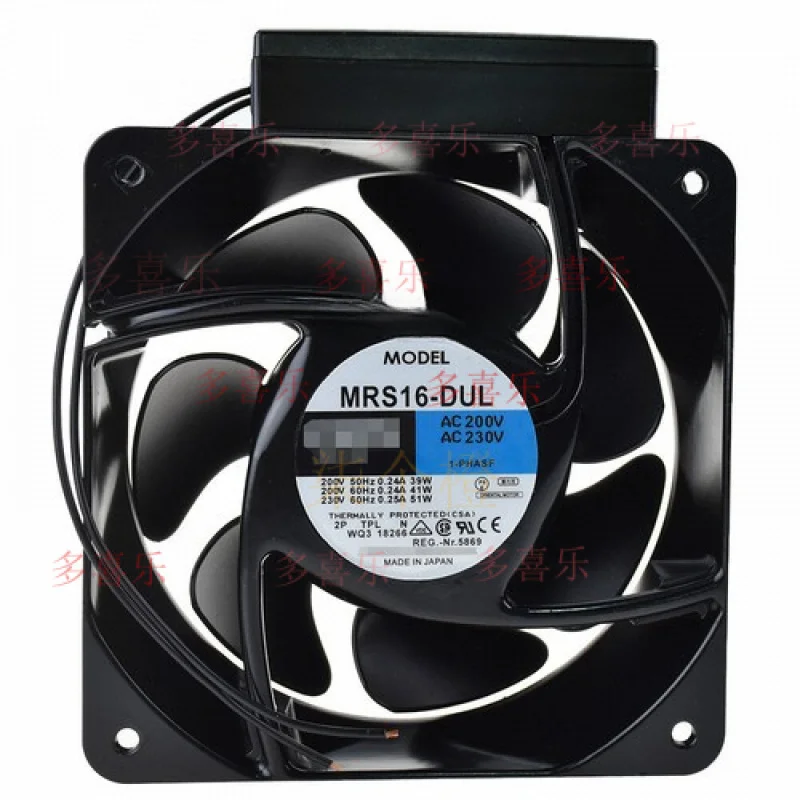 

ZMZM Cooling fan MRS16-DUL for ORIX Axial flow Cooler 200V/230V 160*160*62MM 2Pin