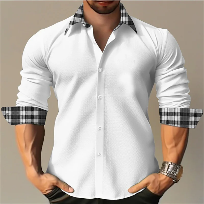 

2023 White Shirt Office T-Shirt Fashion Casual Outdoor Designer Design Street Party Men's Button T-Shirt Shirt 6XL European Size