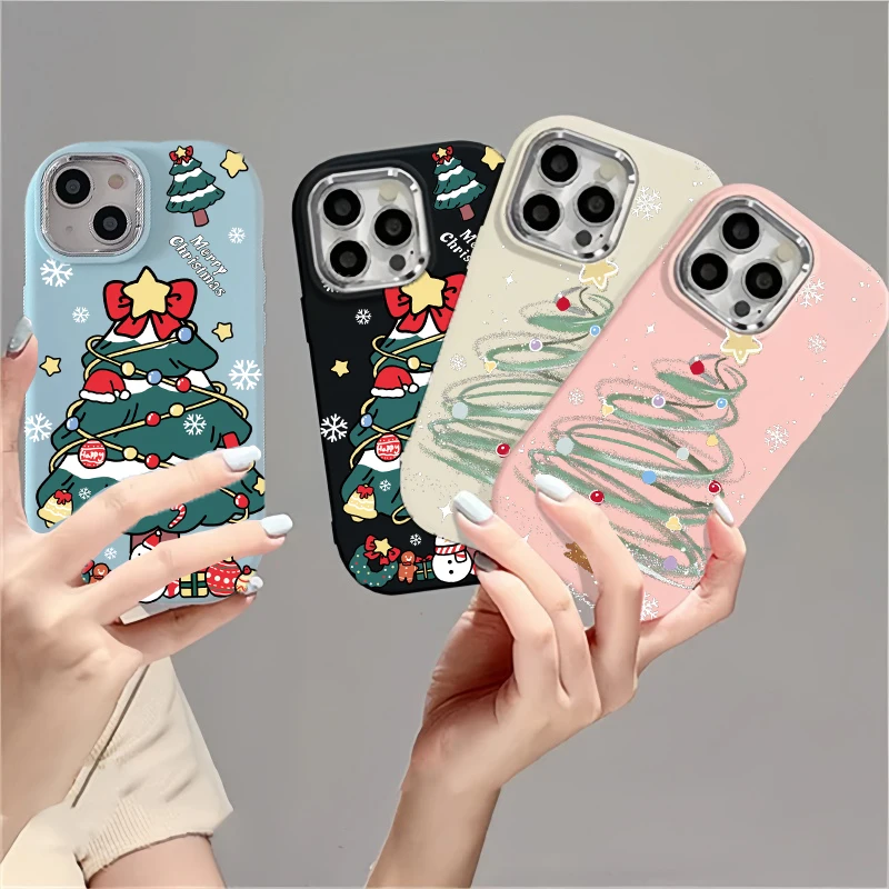 حافظة لهاتف هواوي نوفا 10 7 9 SE P30 Pro Honor 50 غطاء شجرة عيد ميلاد سعيد هدية طلاء السيليكون عدسة معدنية Fundas الكورية #1