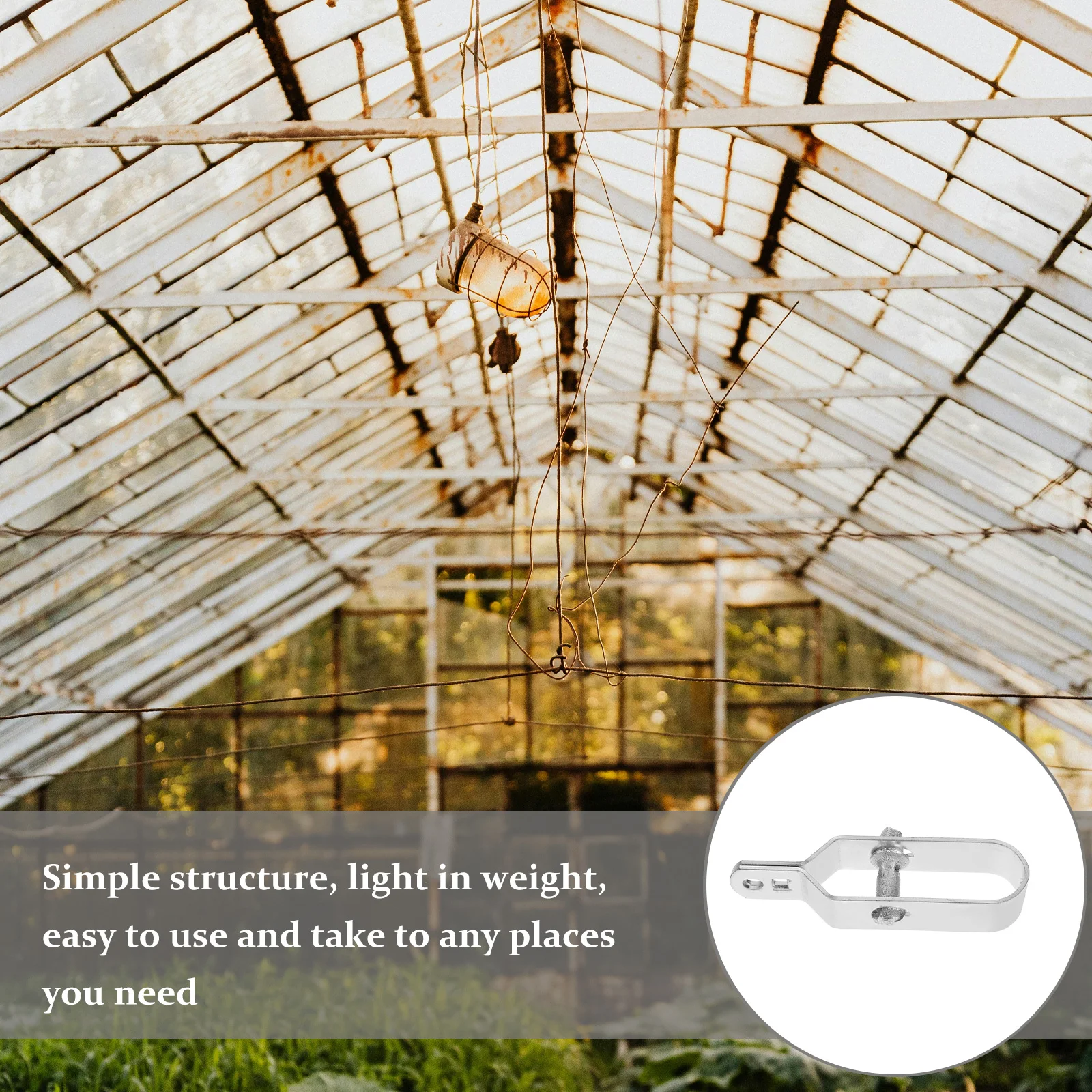 

10pcs Steel Wire Tensioner Heavy Duty Iron Rope Tightener For Garden Cable Tensioning Multi-Use Wire Mesh Fence Tensioner