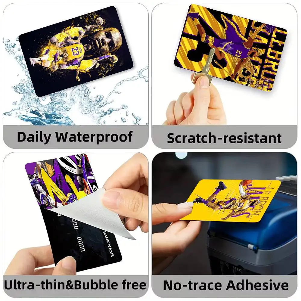 LeBron J-James Famous basketball Credit Card HD Stickers Small Chip Waterproof Sticker Game Card Decal Gift