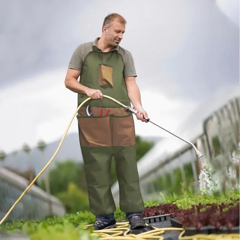 Men's Horticultural Leg Protection Apron Garden Trimming Multi Pocket Outdoor Farm Picking Apron