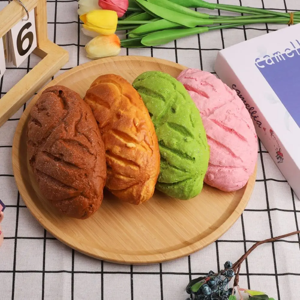 Simulação de comida cozida brinquedo pitada pu croissant puffs sobremesa em forma de brinquedo de apertar bolo de queijo criativo brinquedo de recuperação lenta crianças