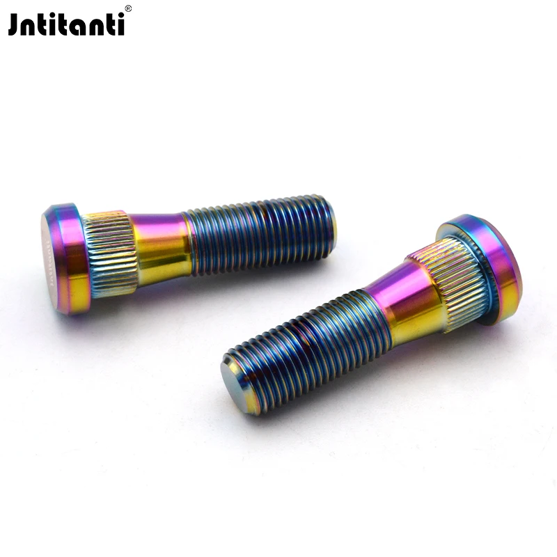 

Титановые колесные шпильки Jntitanti M12*1.5*55мм, гоночная деталь, класс прочности 10.9, титан Gr.5, для Toyota, Mazda, Honda, Ford, Mitsubishi