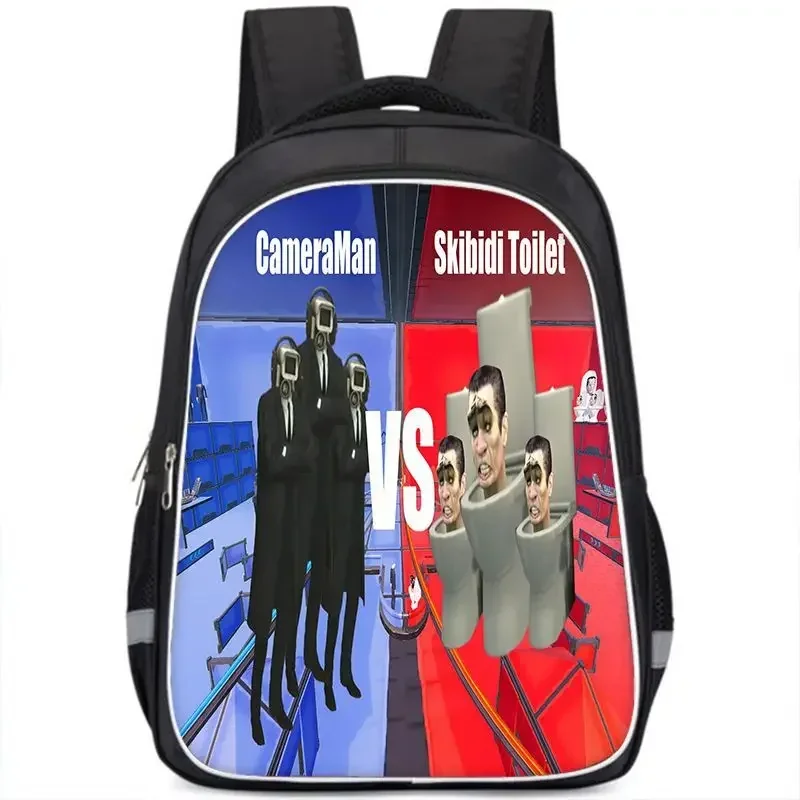 Hot Skibidi Toilet Backpack Cartoon School Backpack For Boys Titans Cameraman Camera Man Tv Man Titans Speakerman Lunch Bag Box