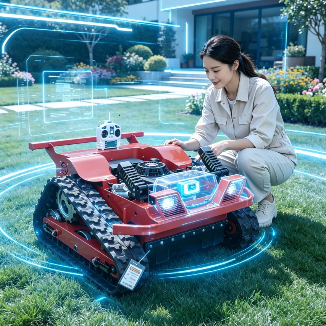 Customized Lawn Mower Lightweight Remote Control Operation Fuel Driven Cutting Width 550cm Online Customer Service