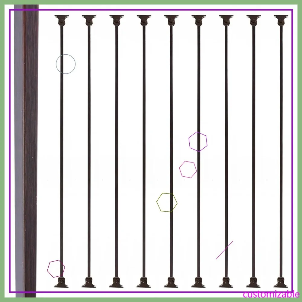 

Антикварные бронзовые балясины для лестниц 1/2 дюйма x 44 дюйма, серия Plain с эффектом состаренной бронзы, с поворотными креплениями, 10 шт.