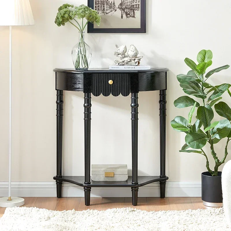 Table d'entrée nordique en bois, élégante, minimaliste, Table d'angle étroite, Design moderne, meubl