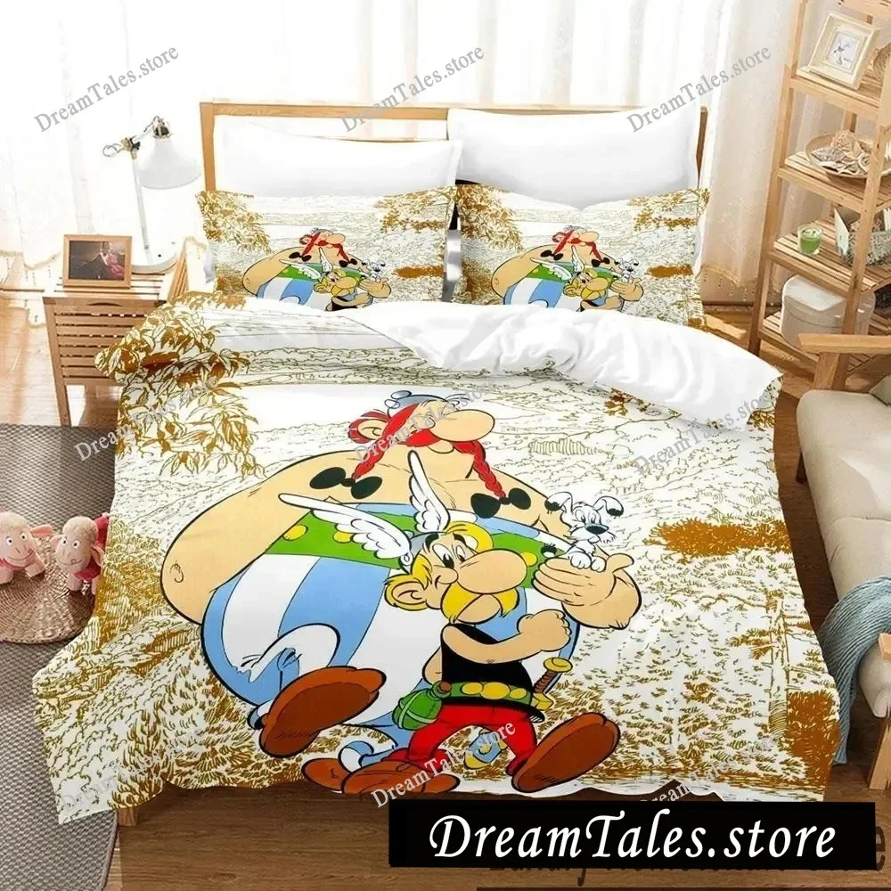 

Exquisite 3D Gaul Hero Asterix Wallpaper Print Bedding Set Duvet Cover Comforter Bed Youth Kids Girls Boys Gift