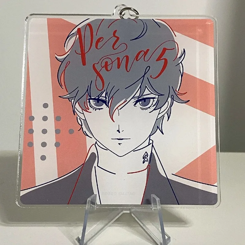 Persona Men Keychain Women Amamiya Ren Key Chain Bags Keyring Pant Pendant Kids Friends Gift Collection Ornament Cosplay