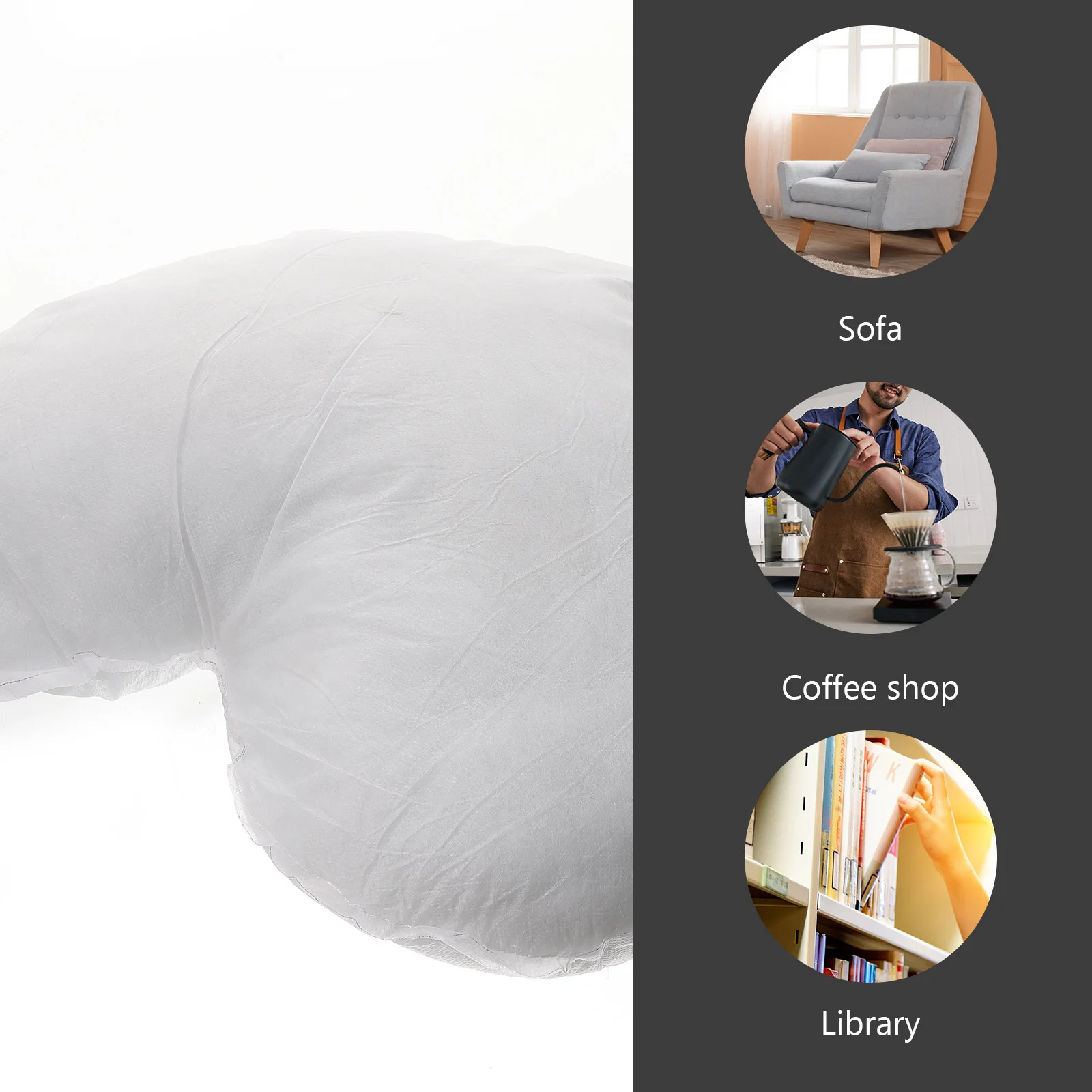 

Heart Shaped Pillow Insert Adorable Comfortable Touch Perfect for Sofa Coffee Shop Book Store Party Club Heart Pillow Inner