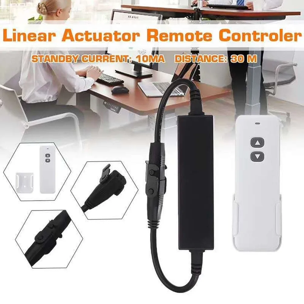24V 29V DC Linear Actuator with 2.4GHz Wireless Remote for Remote Operation of Electric Doors Curtains and Car Trunks