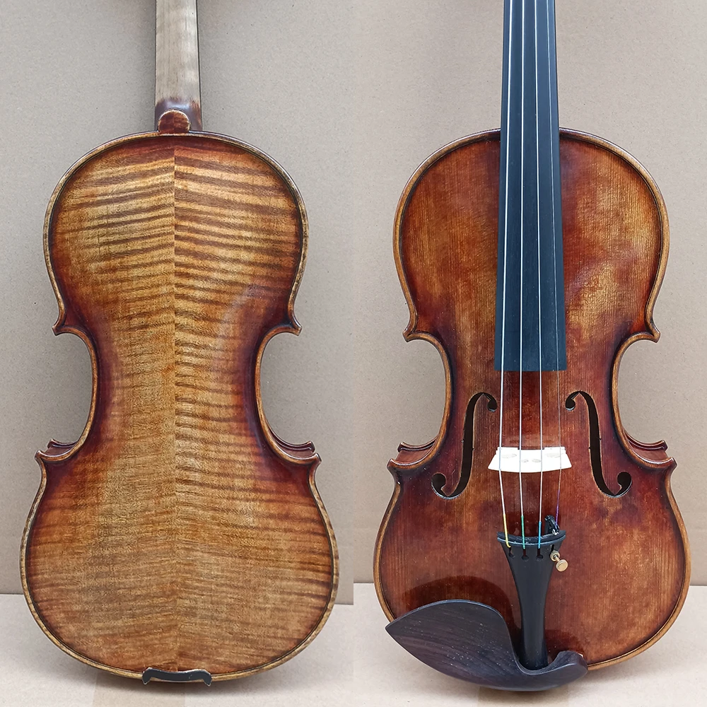 30 years of European spruce Stradivarius Antique violin 4/4 tiger patterned maple wood Professional grading examination violin