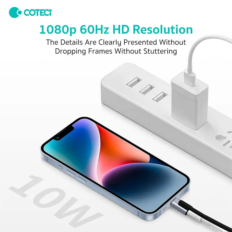 Lightning to HDMI 1080P60Hz 1.8m suitable for connecting Apple phones to TV cable projectors and projection cables