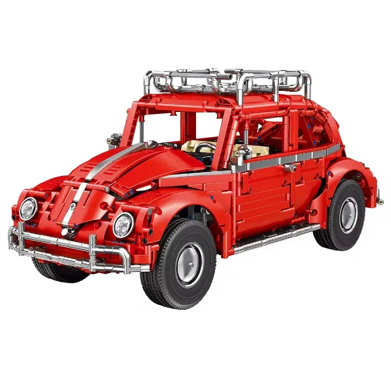 IN MAGAZZINO T5049 MOC Tecnico 1:10 RC Retro Beetle Auto Sportiva Building Blocks Mattoni Assemblaggio Giocattoli per I Ragazzi Regalo Di Natale Set
