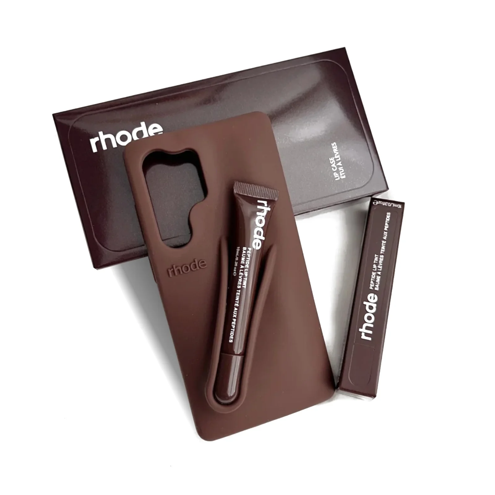 

Genuine Lip Case with Lip Gloss Set for Samsung Galaxy S25 S24 S23 Ultra A17 A35 A56 A26 Silicone Bubble Cover Ribbon Gift Box