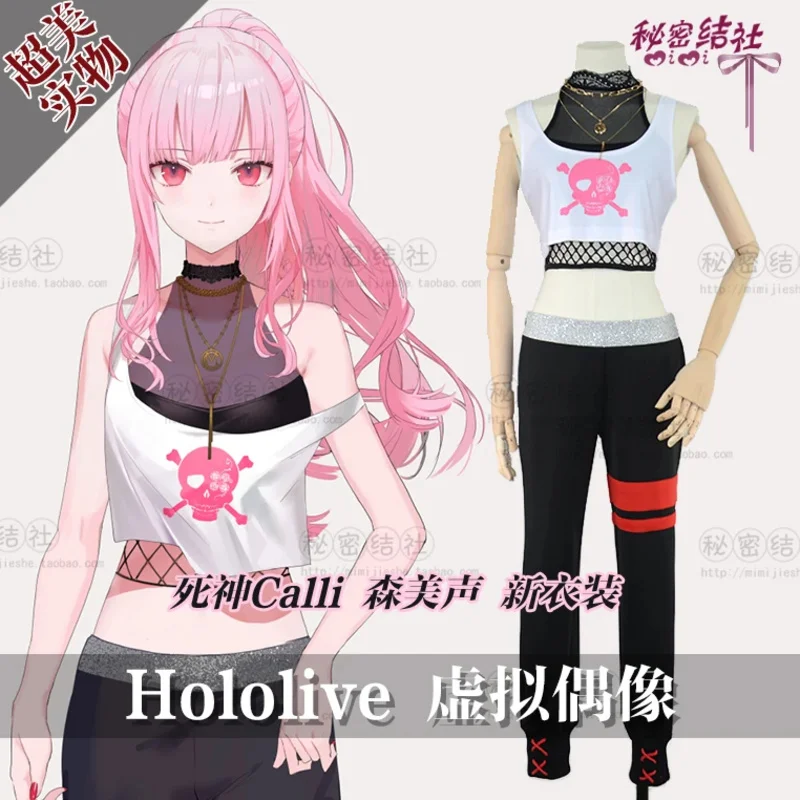 2025 22 Hololive Vtuber Mori Calliope بدلة يومية زي تنكري زي حفلة الهالوين للنساء مصنوع حسب الطلب جديد