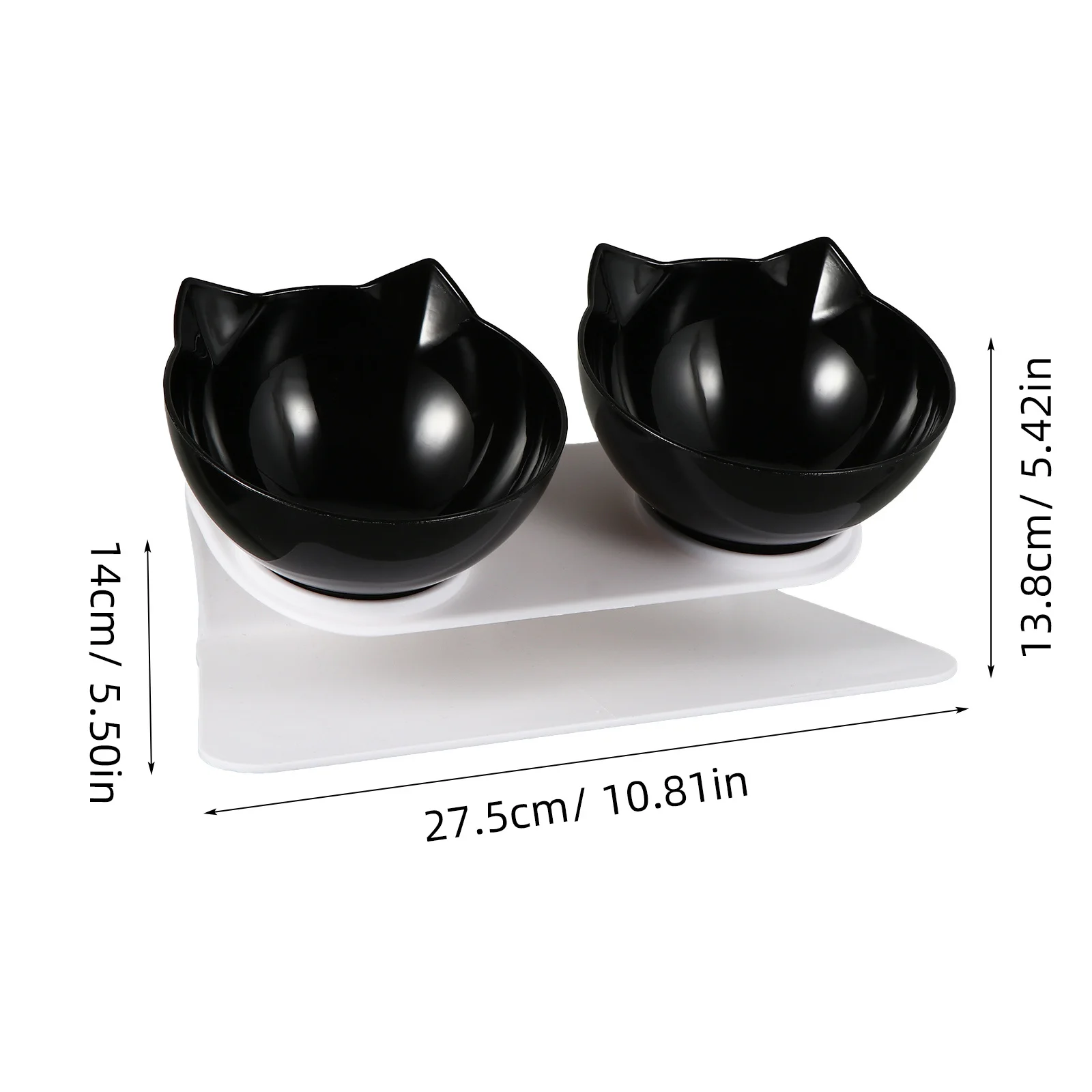 

Cat Bowl Neck-protecting Elevated Pet Puppy Food Feeder Tilted Drinking Feeding