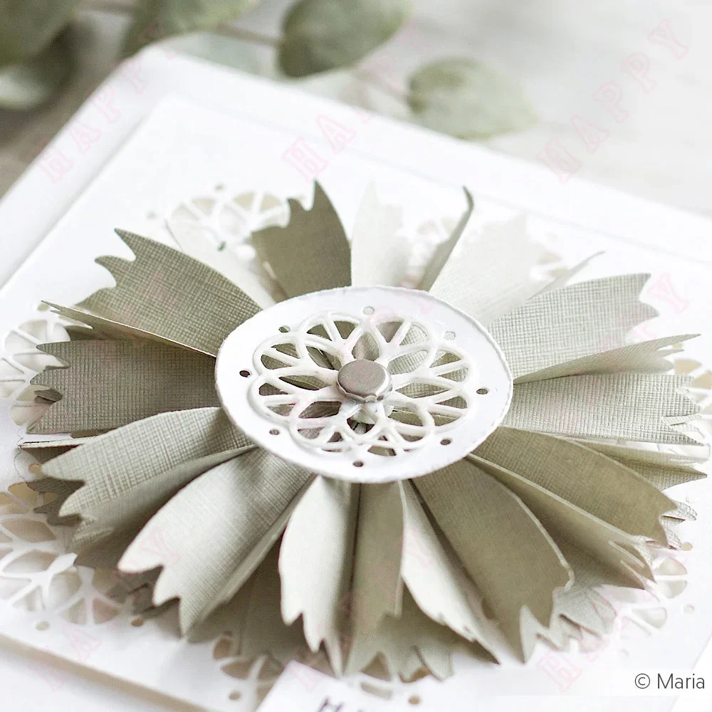 

2024 Ornament with outline 8 Metal Cutting Dies For Scrapbook Diary Decoration Embossing DIY Card Template 'Flower shape Stencil