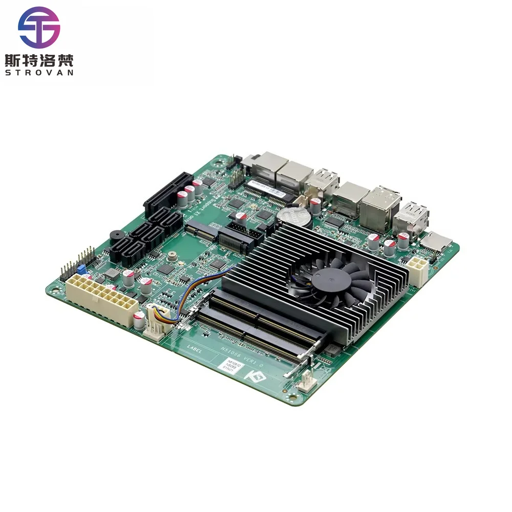 NAS Motherboard  N5095 Processor RAM DDR4 6 SATA3.0 SSD HD DP 2 LAN COM PCIe3.0x4 Industrial Mini Itx Motherboard