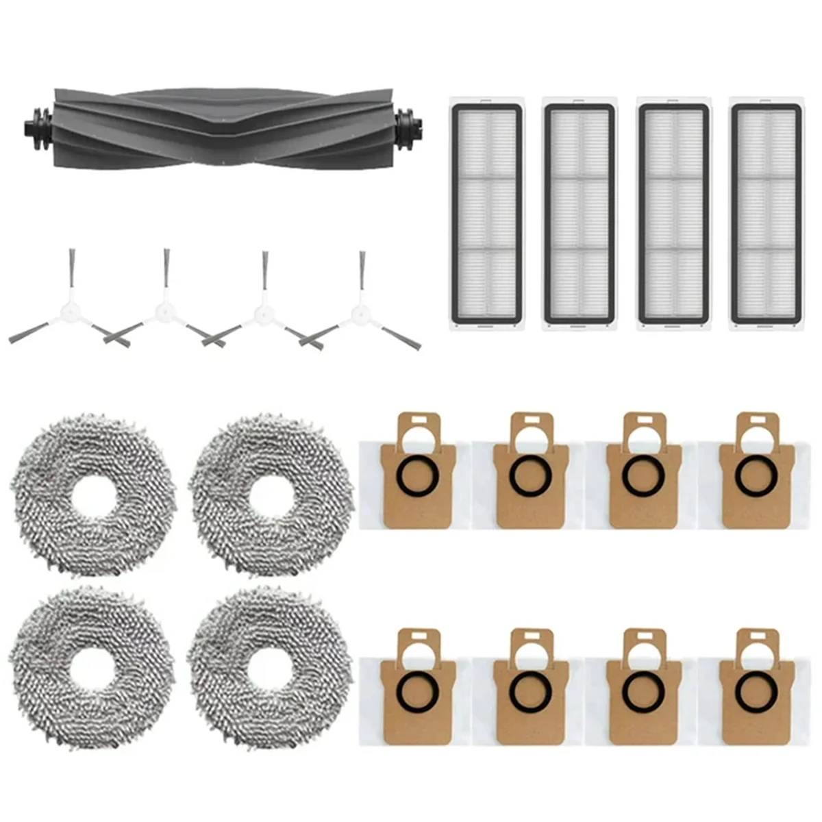 قطع غيار مكنسة كهربائية روبوت ، فرشاة جانبية رئيسية ، ممسحة فلتر ، أكياس غبار ، بوت L10s برو L10s الترا