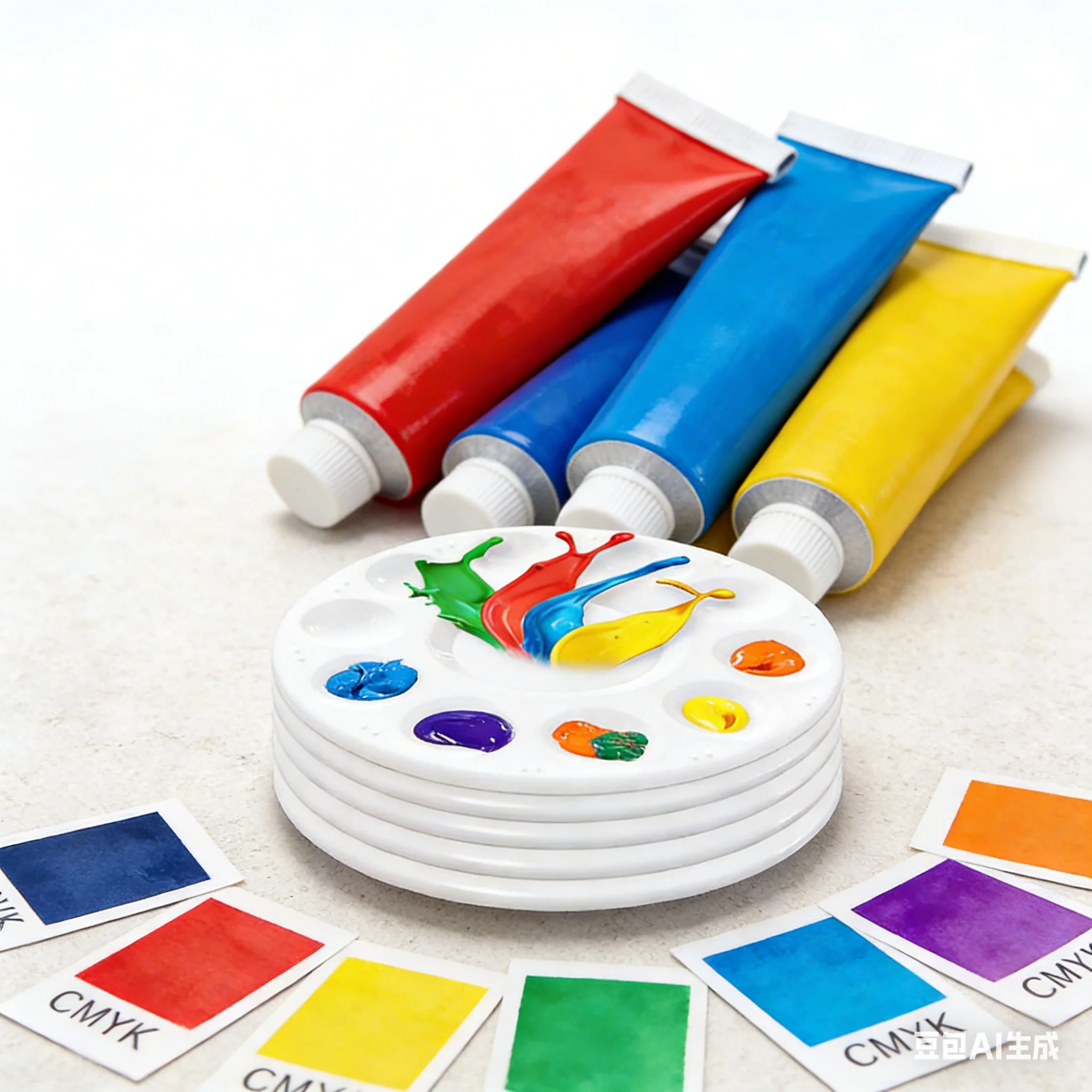 10/20/30/40 Pcs Round Plastic Paint Palette Set - 12-Well Art Mixing Trays for Watercolor Gouache Acrylic Painting Supplies