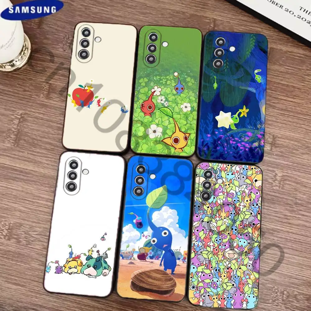Чехол для телефона P-Pikmin для Samsung S24 21 22 23 30, Ultra Plus, Fe, Lite, Note, черный, мягкий чехол