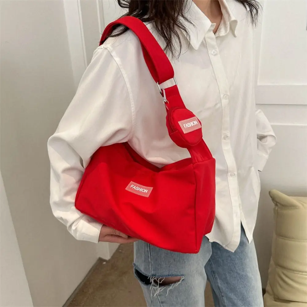 Students Printing With Coin Purse Handbag OX Cloth Tote Bag Women Shoulder Bag Korean Style Crossbody Bag Sports Shoulder Bag