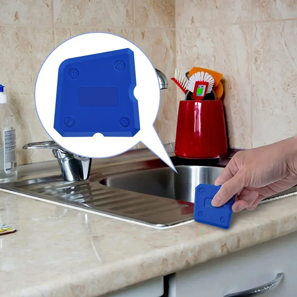 4pcs Silicone Caulk Scraper & Grout Finisher, Flexible & Non-Scratch for Bathroom Kitchen Tile, Professional Sealing Tool