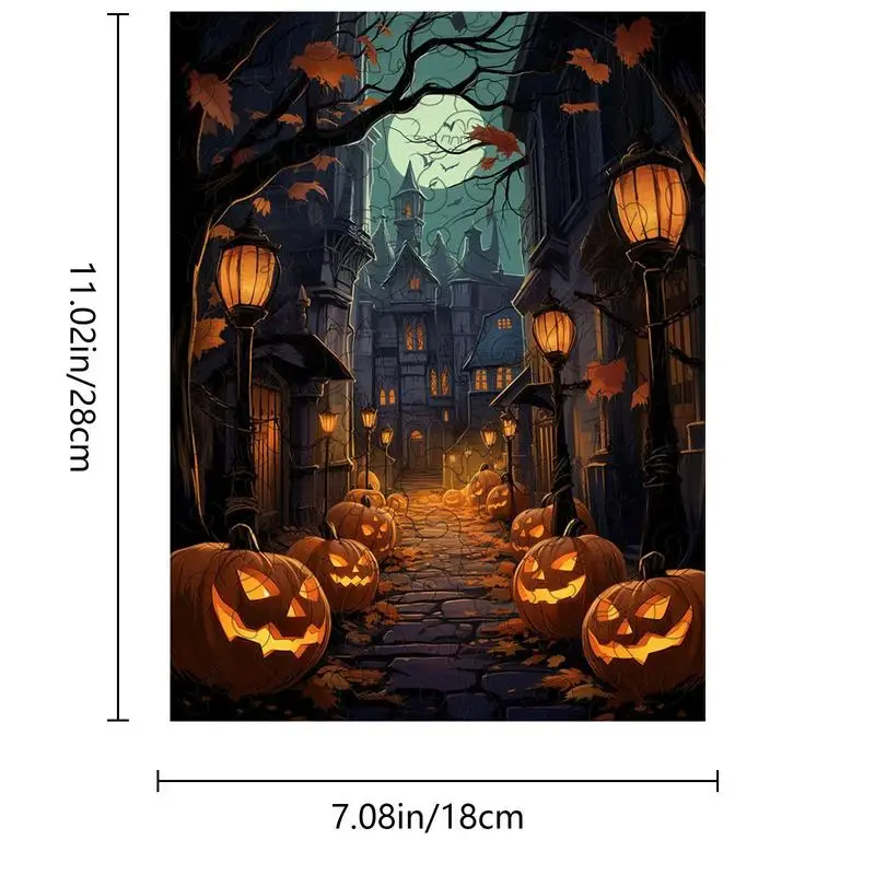 Puzzle effrayant d'Halloween en bois 3D, puzzle de sorcière, Aliments stimulante, nuits de jeu, vacances