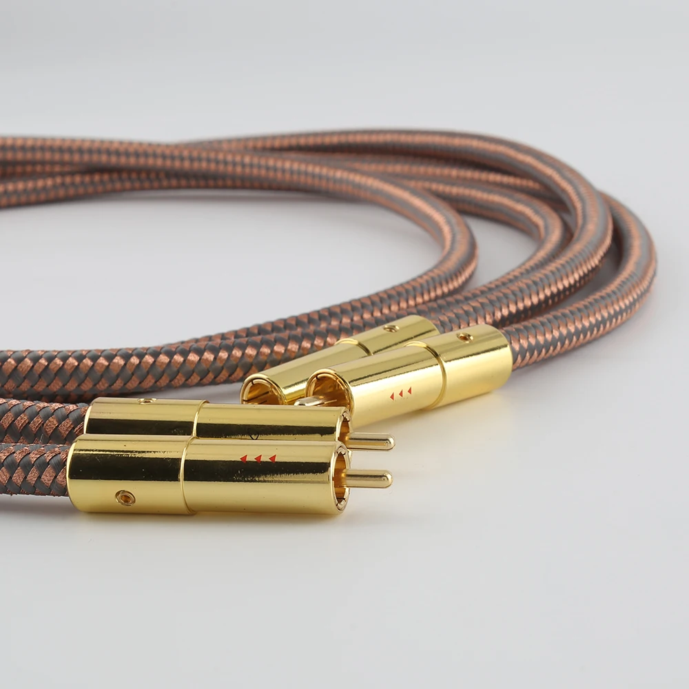 Hifi RCA Cable Accuphase 40th Anniversary Edition RCA Interconnect Audio Cable Gold Plated Plug