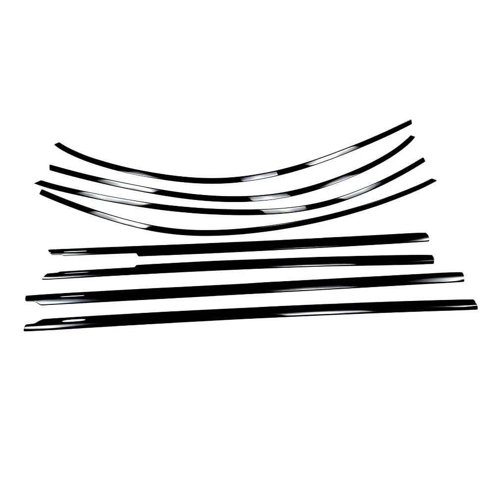 For Mercedes-Benz S-Class Long Wheelbase 2005-2025 Year Windows Trim Chrome Black Warrior Style Molding Body Kit Accessories