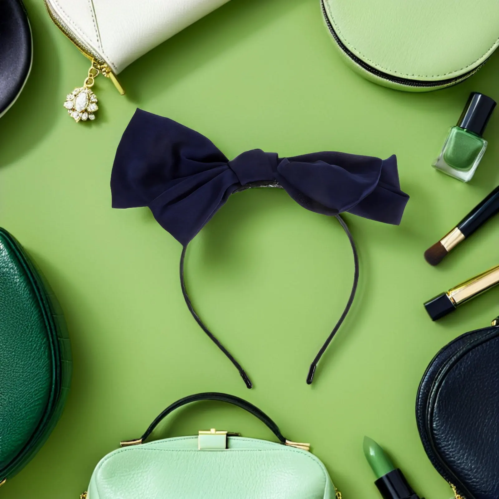 

Satin Bowknot Headband Women Girls Ribbon Bow Hair Hoop Vintage Elegant Minimalist Design Comfortable Secure Fit Daily Party