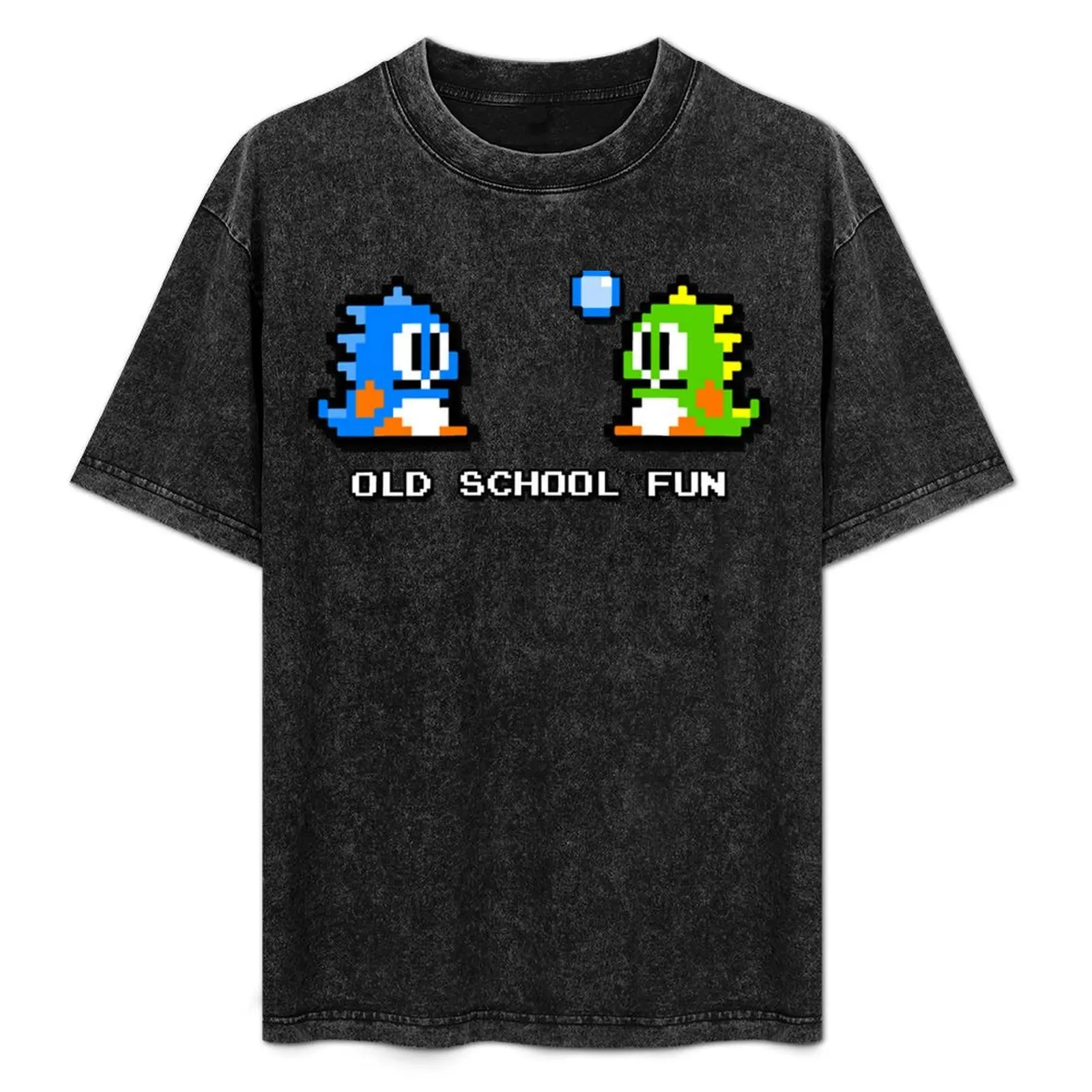 

Old School Fun - Bubble Bobble - Bub and Bob - Arcade Fun + Retro Love T-Shirt Athletic Quick Dry T-Shirt for Men