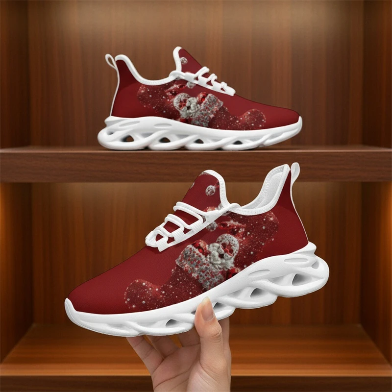 

Christmas Sports Shoes for Men Lightweight Soft Breathable Lace Up Men Shoes Outdoor Tenis Masculino Sneakers Man Training Shoes