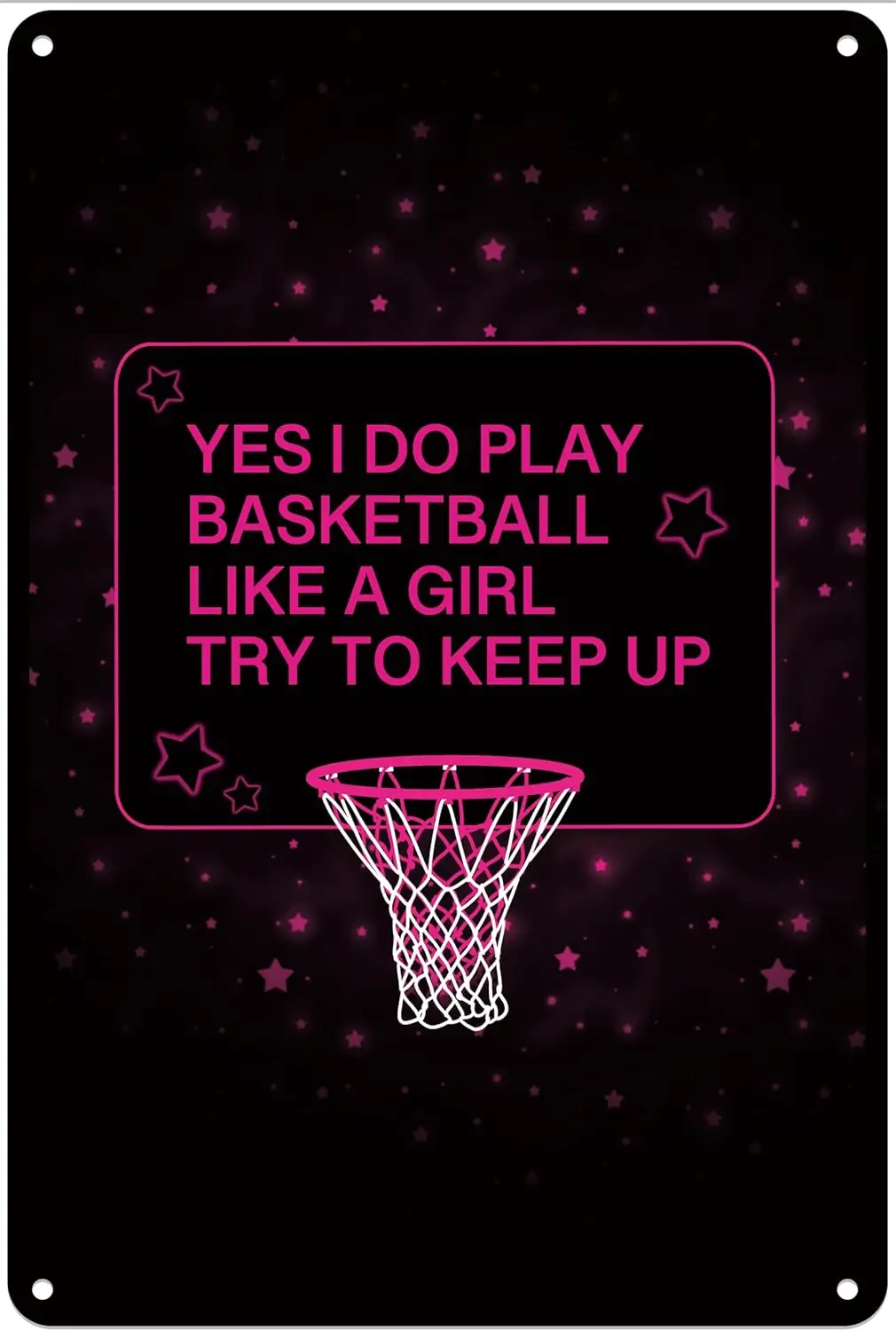 ; Aluminium Metal Sign Girls Basketball Quotes - Funny Motivational Wall Art, Decor For Home Decor, Bedroom, Office, (113)