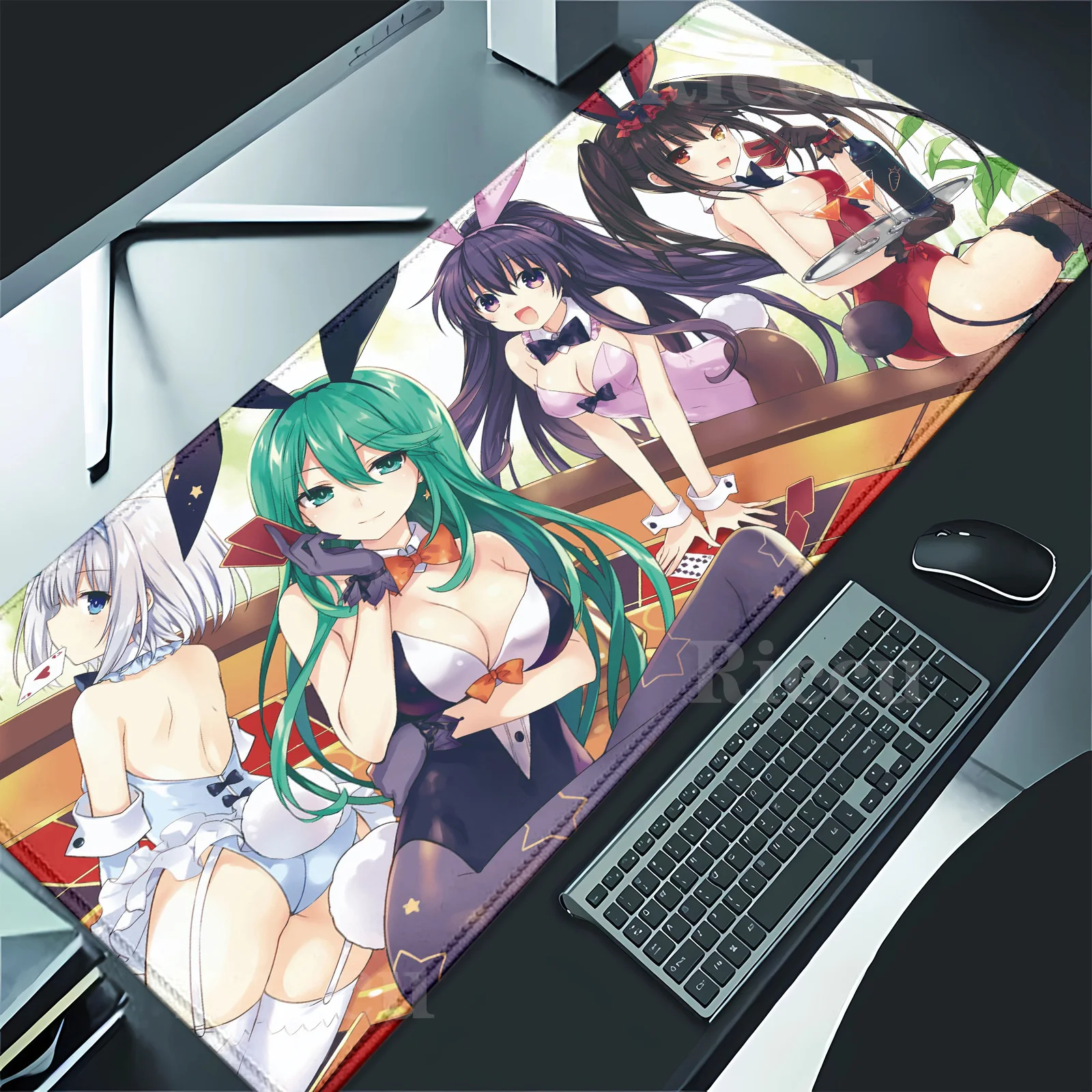 

Date A Live mouse pad Anime Pc Gamer Cabinet Desk Mat Keyboard Computer Soft Deskpad Gaming offices Accessories teclado mousepad
