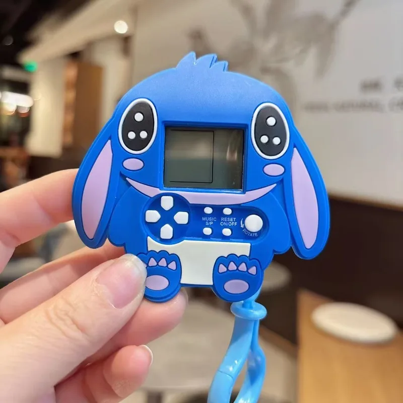 漫画スティッチゲーム機キーホルダー減圧テトリスゲームバッグペンダントカップルギフト