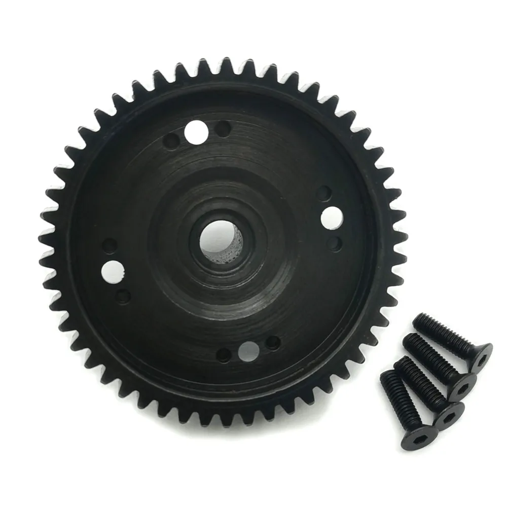 Hard Steel Center Differential Spur Gear 50T 0.8M 32P Black for Traxxas Hoss 4x4 Stampede 4x4 Ford F-150 4x4 6842X