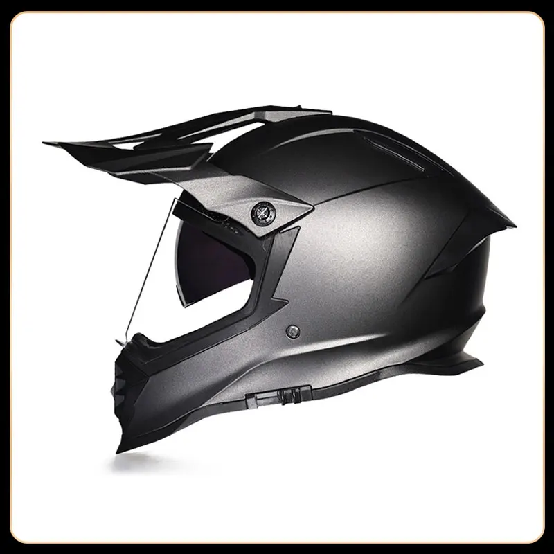 Unisex Motocross Helmets Dual Lens Off Road Helmet Full Face Helmets for Motorcycle ATV Dirt Bike BMX Racing Men Four Seasons