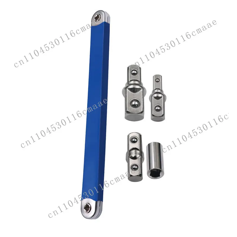 Extended multi-function universal adjustable extension wrench, double-head dual-purpose labor-saving ratchet extension wrench