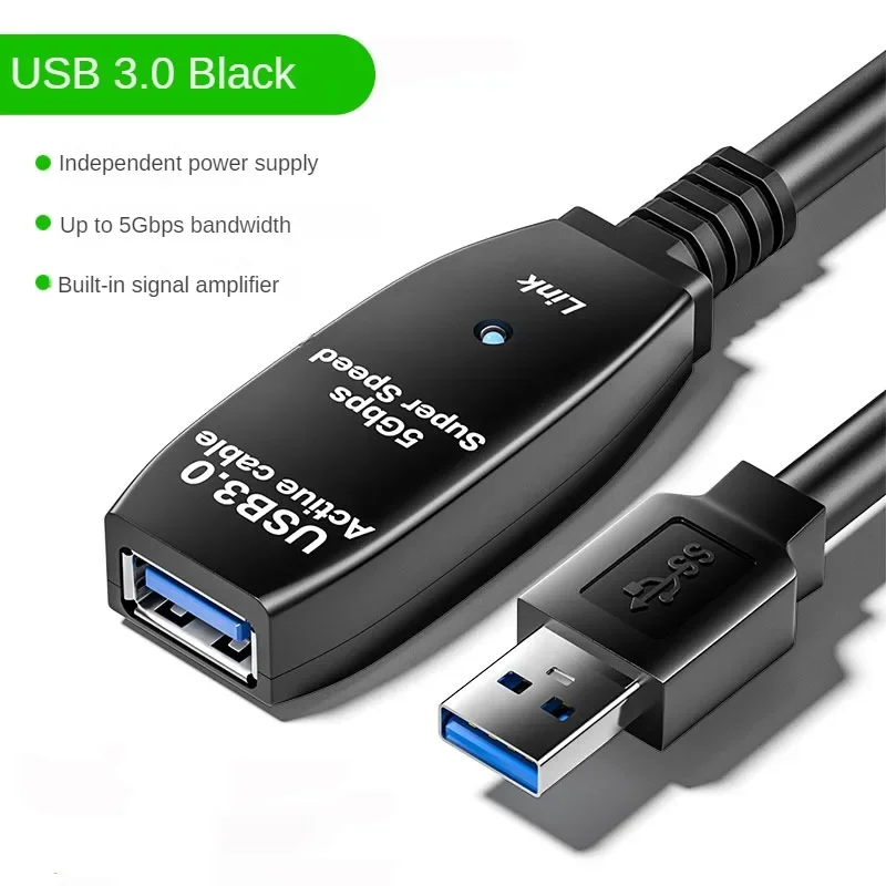 Cabo de dados usb3.0 macho para fêmea câmera hd 10m 20m cabo de extensão para logitech hikvision câmera ao vivo impressora scanner