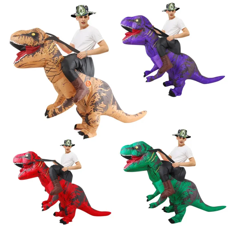 

Inflatable Dinosaur Costume Deluxe Pet for Adults, Dino Riding Dinosaur Suit, Halloween Cosplay Dress, Christmas T-Rex Outfit