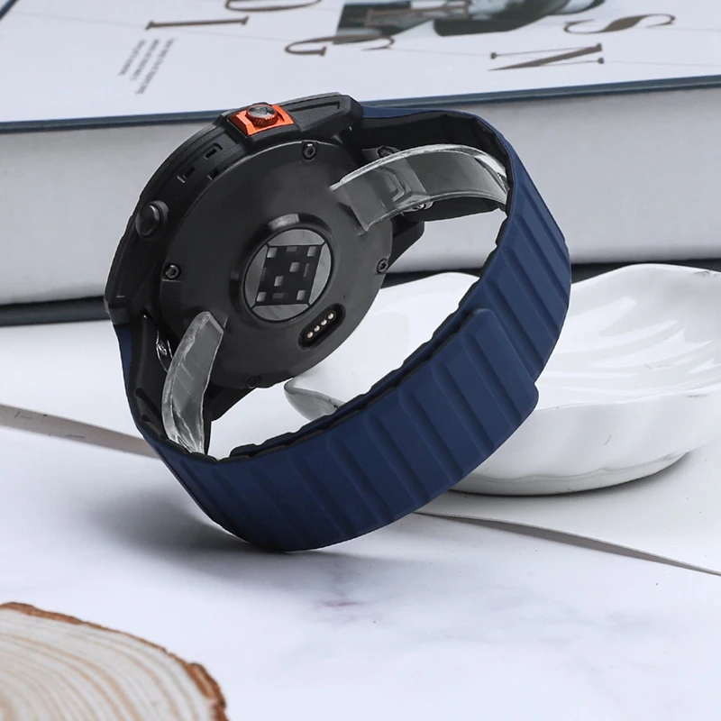 Двухцветный силиконовый магнитный ремешок Garmin Fenix5/5X/6X/7X, 22 мм