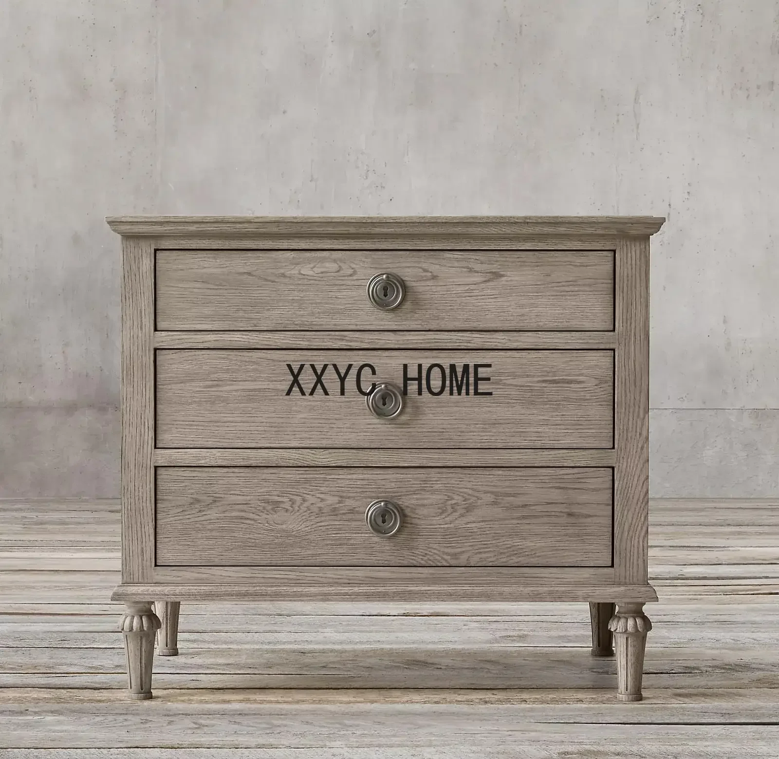 

Мебель из цельного дерева в стиле кантри в стиле ретро, прикроватная тумбочка, американский минималистичный угловой столик, неоклассический приставной столик