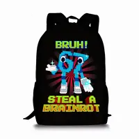 Nueva mochila colorida con estampado de número 67 de una sola capa para niños y niñas, los mejores regalos, bolso escolar de dibujos animados en 3D para niños