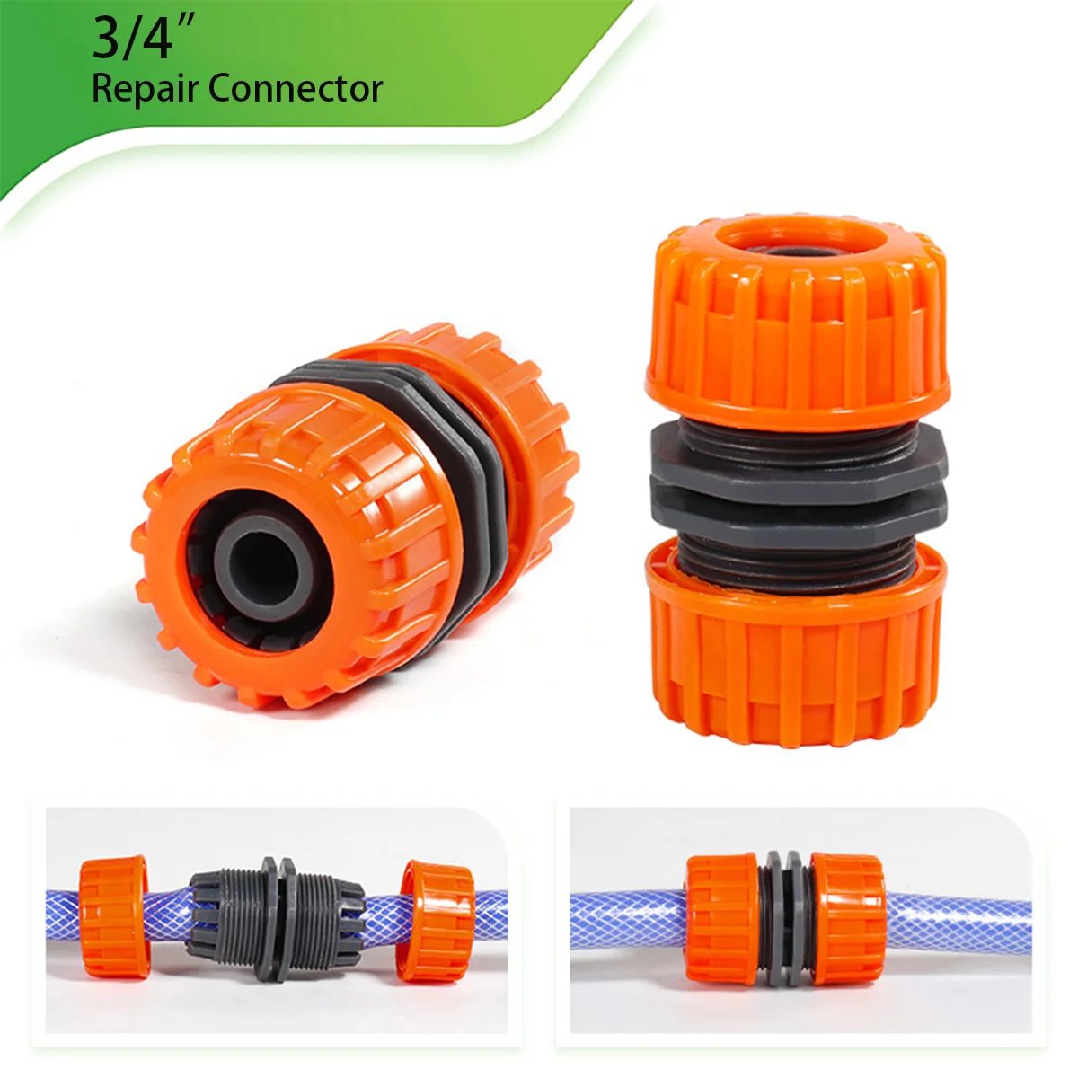 4pcs Garden Hose Repair Fitting, 3/4